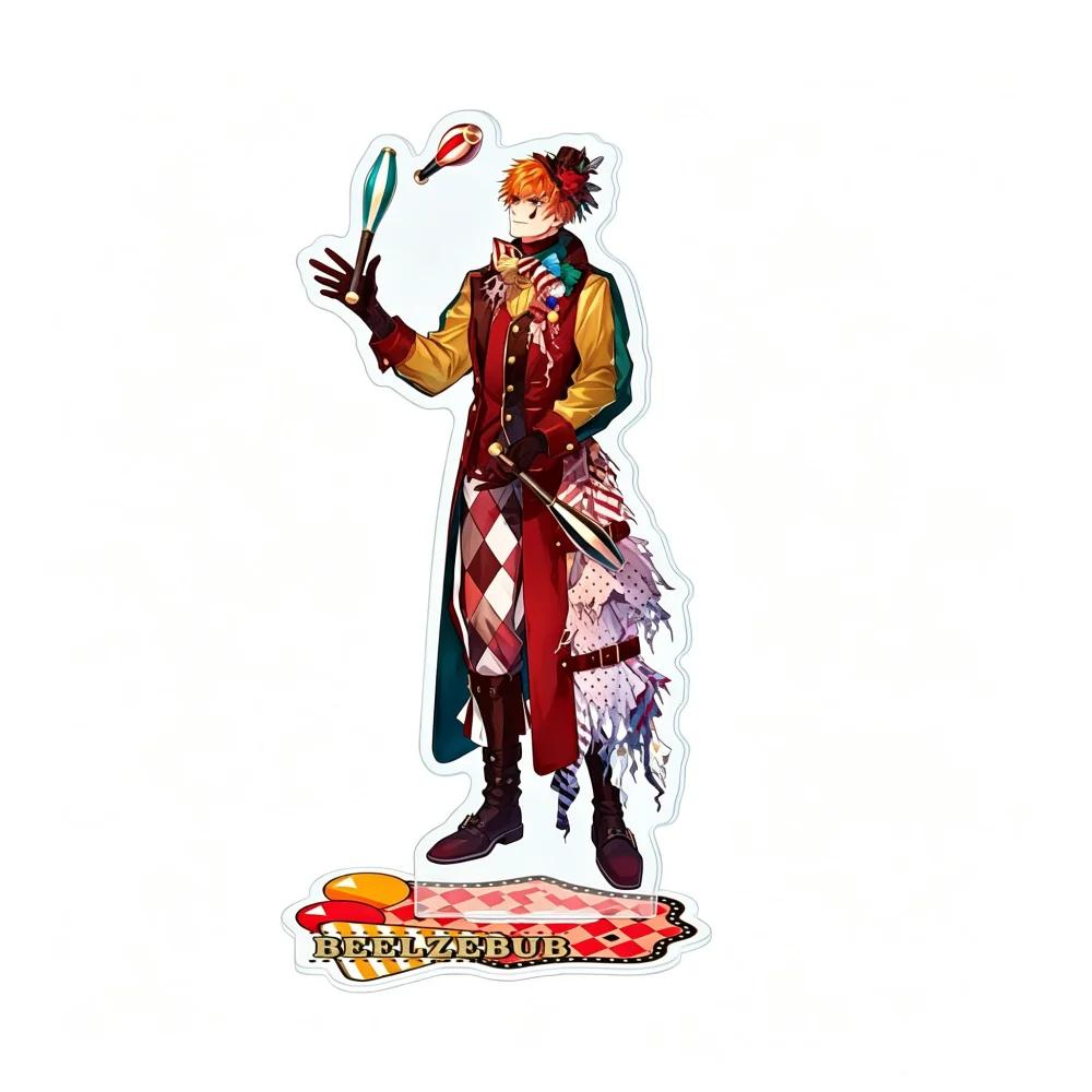 Obey Me Nightbringer Acrylic Stand Keychain 2026 New Amadeus Leviathan Satan Mammon Asmodeus Dark Gothic Circus Desktop Figure