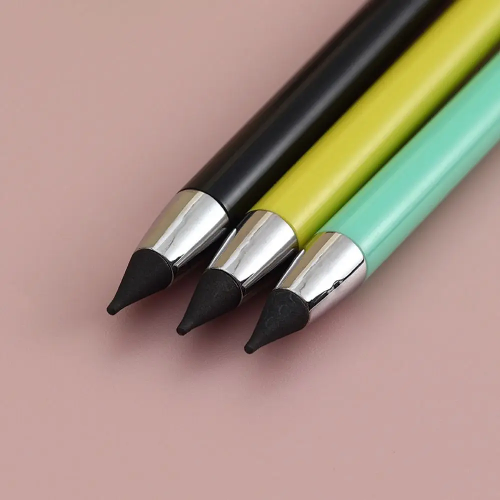 Not Easy To Break Reusable Unlimited Writing Pencil Stationery Solid Color Eternal Pencil Kawaii Wear Resistant Forever Pencil