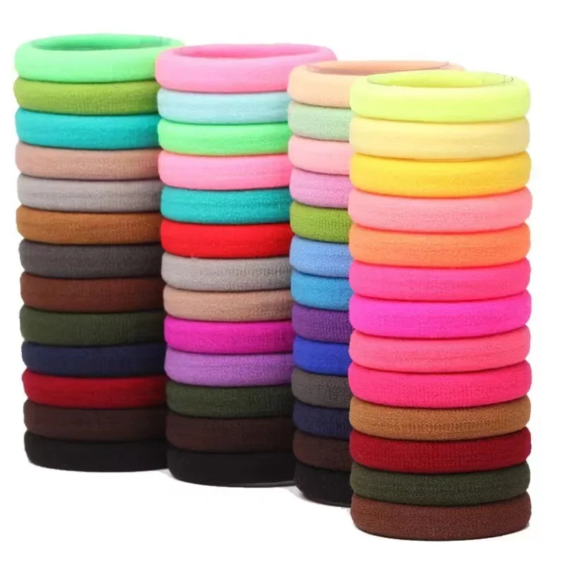 50/100Pcs Fashion High Elastic Hair Bands for Women Girls Black Hairband Rubber Ties Ponytail Holder Scrunchies Hair Accessories