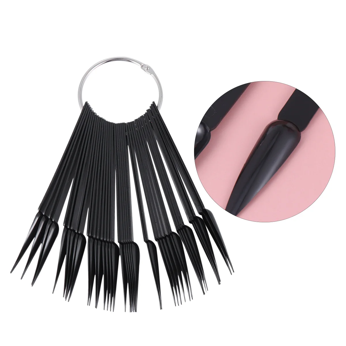 40 pezzi 2 set tabellone per schede a colori tabella di pratica d'arte a forma di ventaglio per la pratica delle unghie della ruota di visualizzazione per l'allenamento delle esposizioni polacche