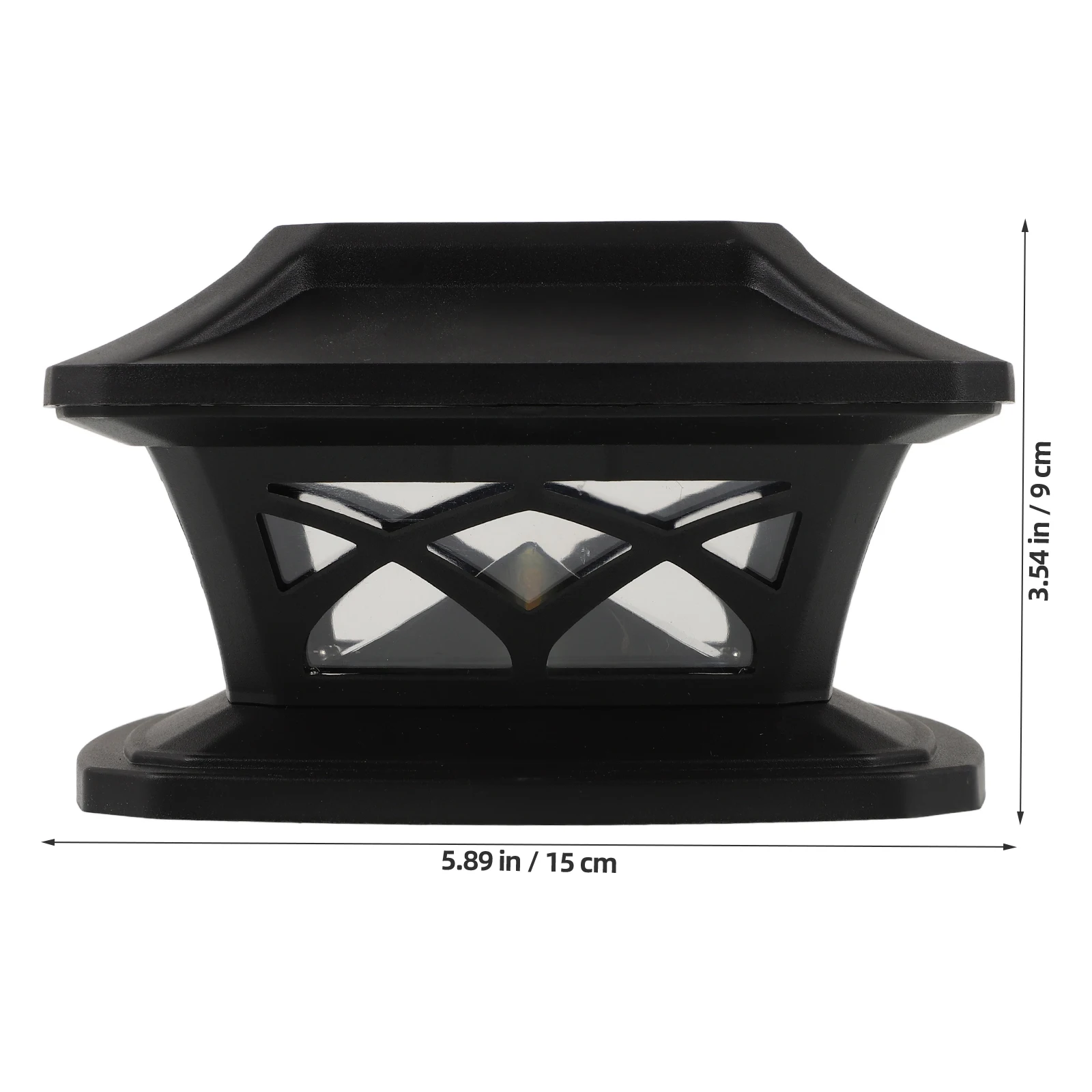 

Solar Post Lamp for Fence 4-6 Inch Black Garden Deck Pillar Lights Outdoor Solar Powered Column Cap Waterproof LED