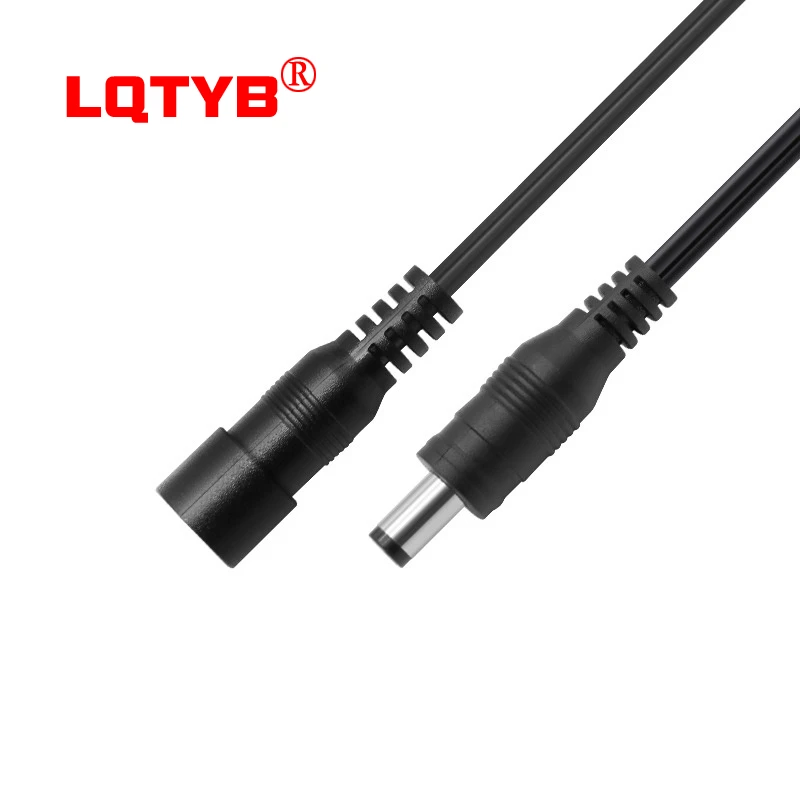 2pcs DC connection power cord 5.5*2.1 male and female pure copper wire is suitable for a variety of electronic equipment