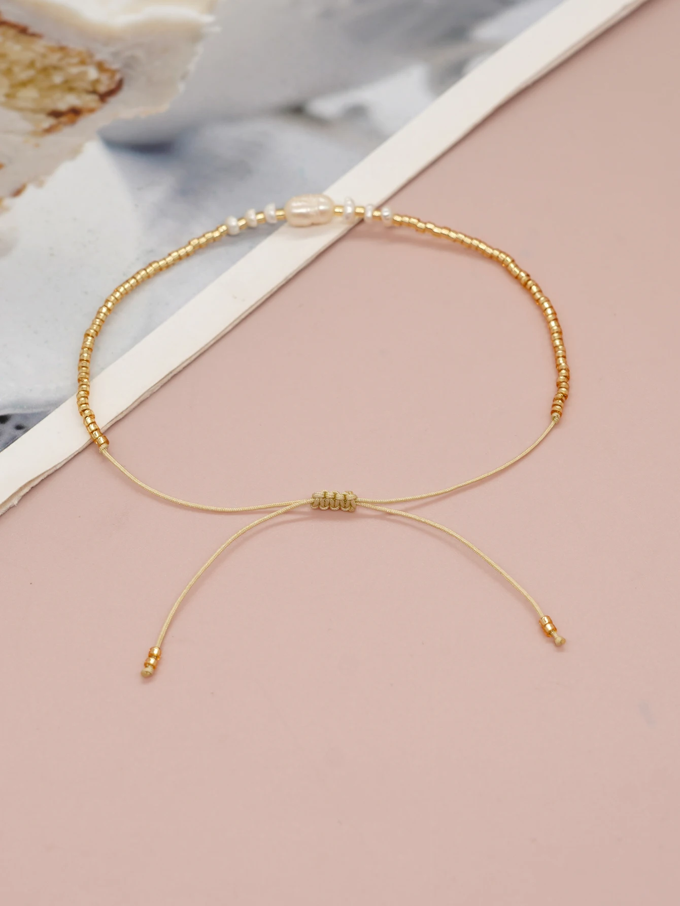 Go2Boho Gold Color Miyuki Beaded Bracelets Freshwater Pearls Thin Bracelet for Women Jewelry Femme Adjustable Simple Pulseras - Detail 1