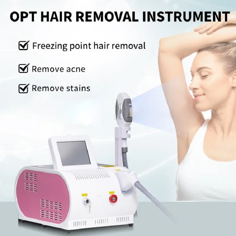 

Portable OPT IPL Hair Removal Machine WIth 3Filter 640nm 532nm 480nm Skin Rejuvenation Acne Treatment For Salon Permanent Device
