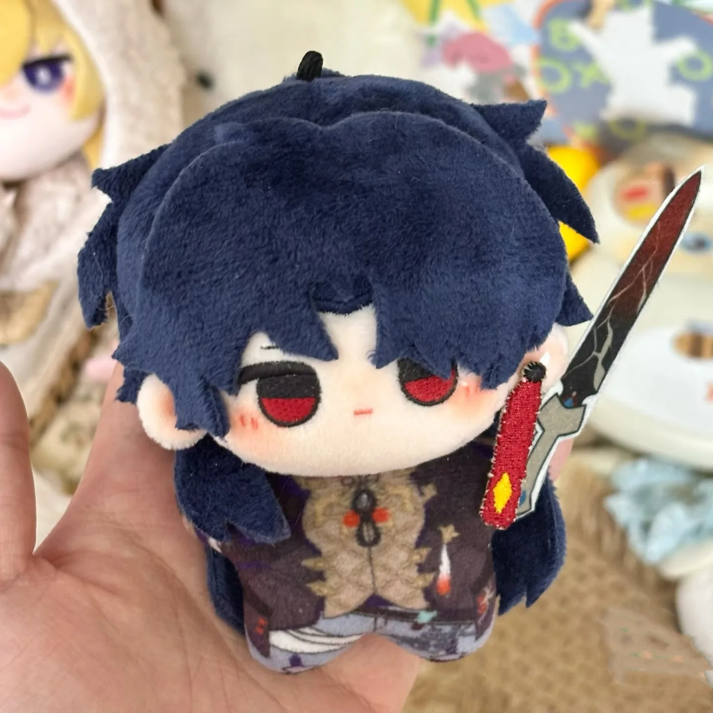 10cm  Honkai: Star Rail Blade Stuffed Doll Plushie with Skeleton Body Cute Kawaii Fluffy Toy Game Figure Ornament