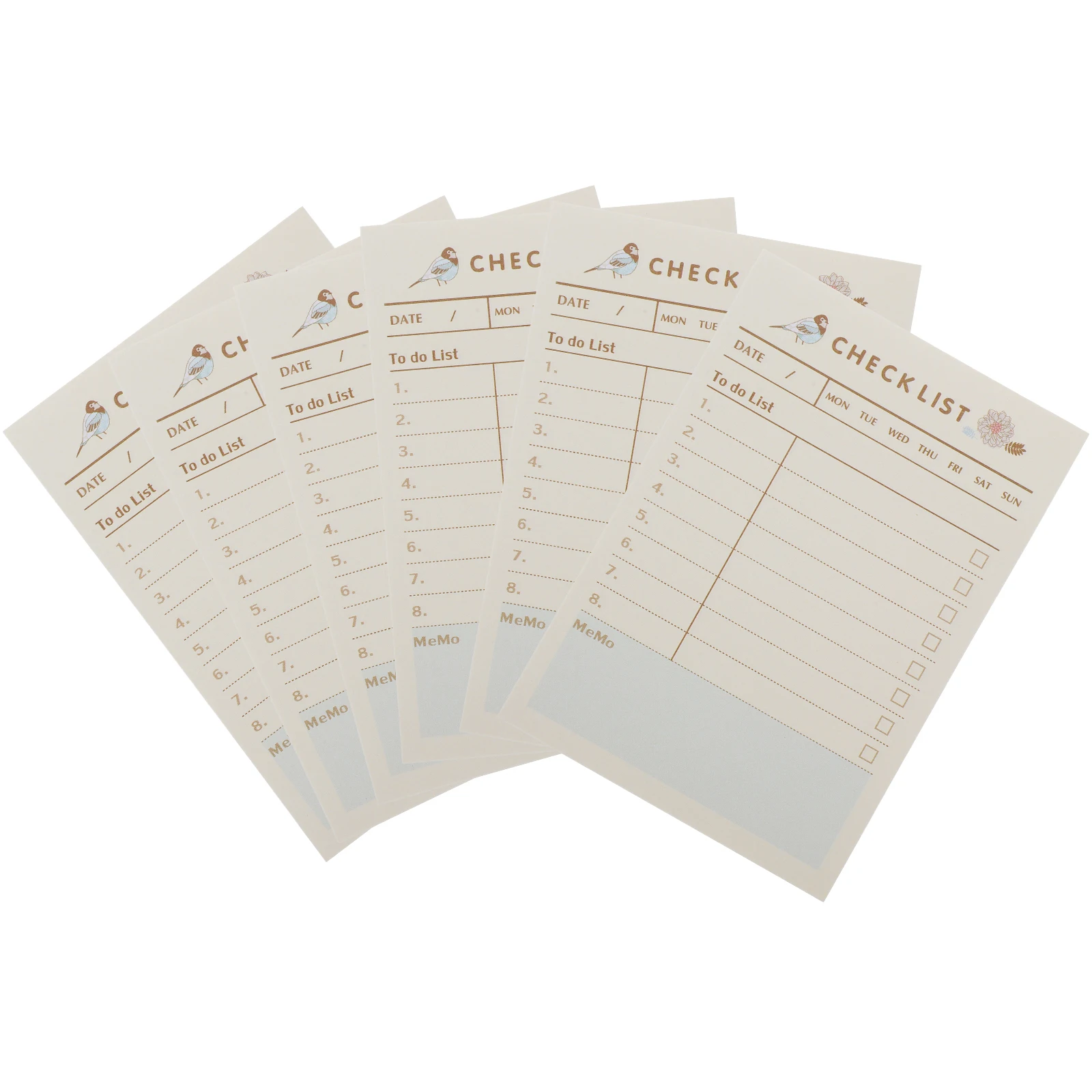 

6 Books Daily Plan Memo Notepad Self Adhesive Notes Small Pads Paper Stationery Office Supplies Sticky Tabs Smooth Writable Long