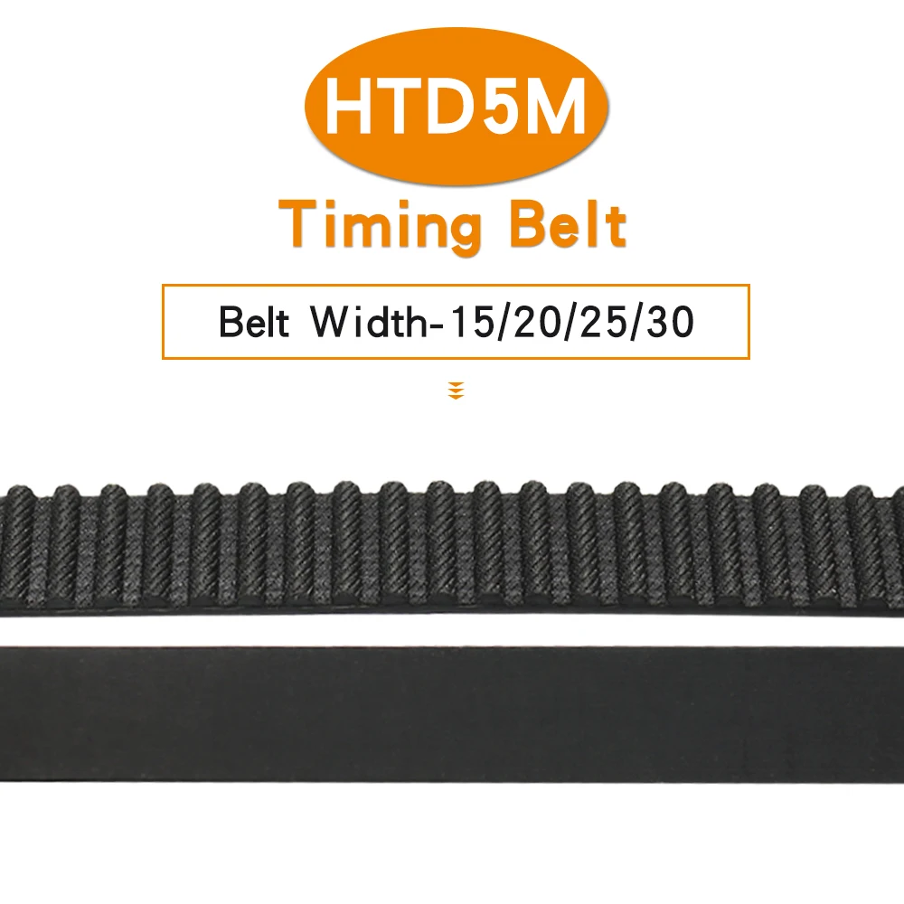 Timing Belt HTD5M-1730/1750/1760/1780/1790/1800/1870/1880/1895/1945/1960 Closed Loop Rubber Synchronous Belt With 15/20/25/30mm