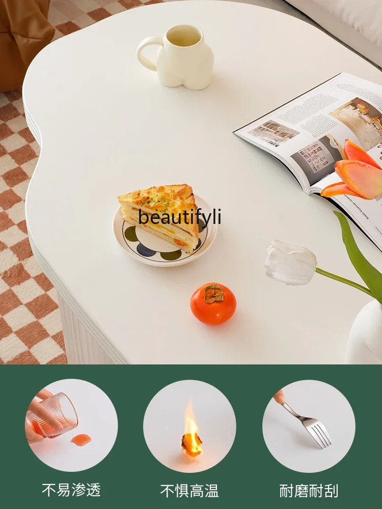 

B7304 ss Nordic Simple Cream Style B & B Маленькая квартира Японский облачный чайный столик