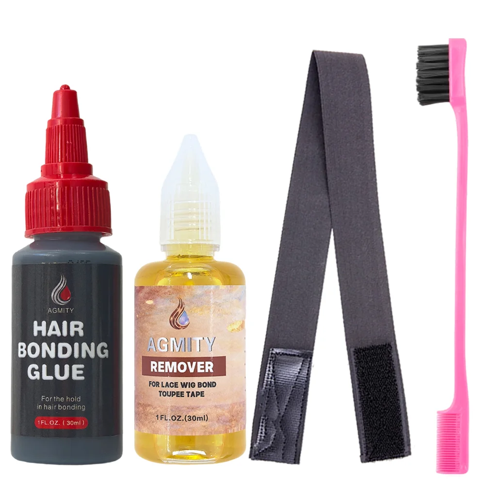Lace wig hair gel waterproof wig gel invisible adhesive+lace wig gel remover+comb+headband