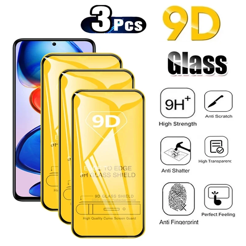 

9D Screen Protectors For Xiaomi Redmi Note 12 10 11 9 Pro 8 7 10S 9S 11S 12S Poco X5 Pro 5G X4 X3 Mi 13 12 Lite 12T Glass Film