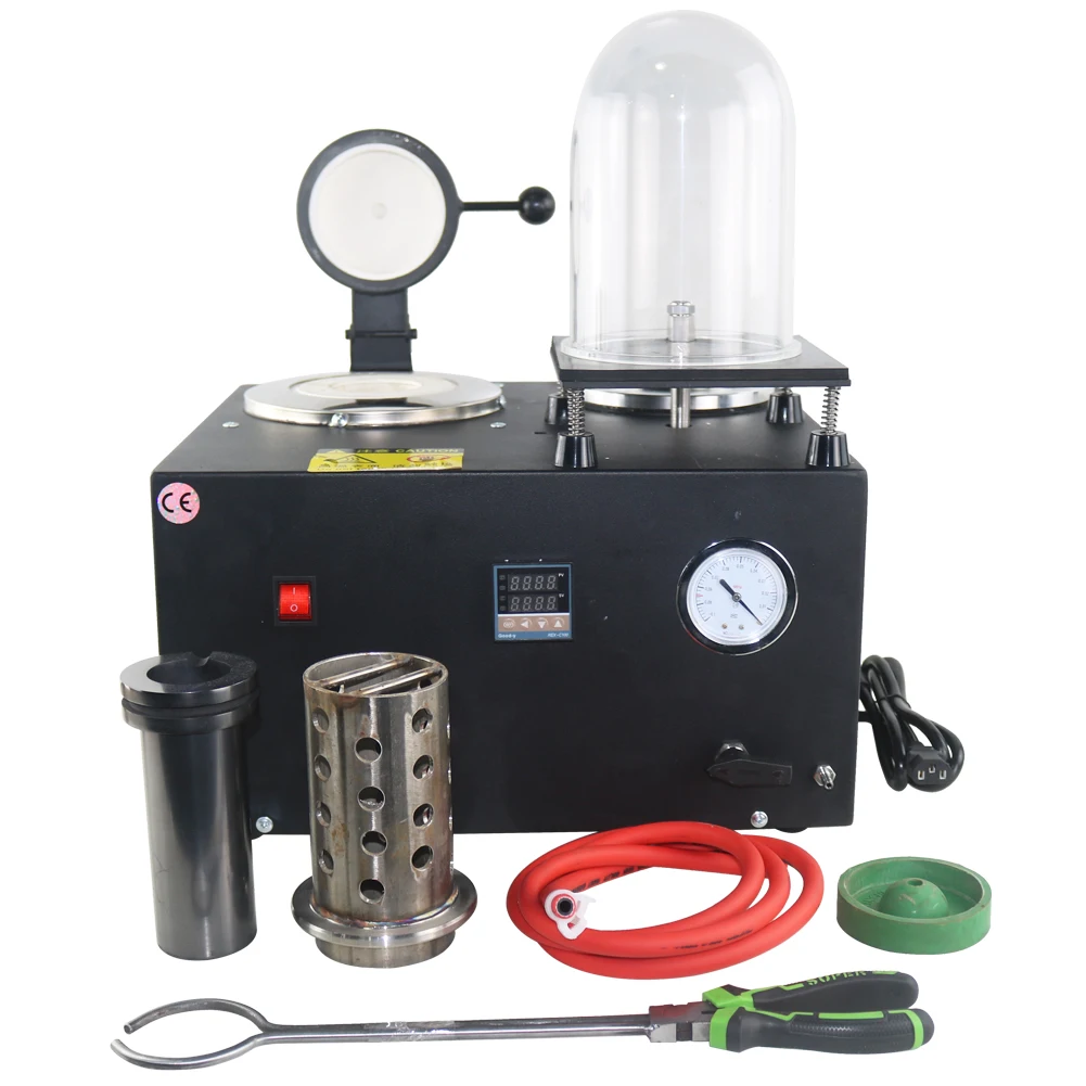 1-3kg Melting Furnace Jewelry Casting Machine Digital Vacuum Equipment Gold Metal and Silver Refining with Crucible 110/220 V