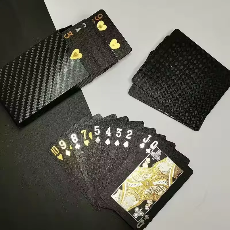 

Color Black Gold Great Playing Card Waterproof Game Card Poker Suit Magic Package Premium Board for Party Game Gift Collection