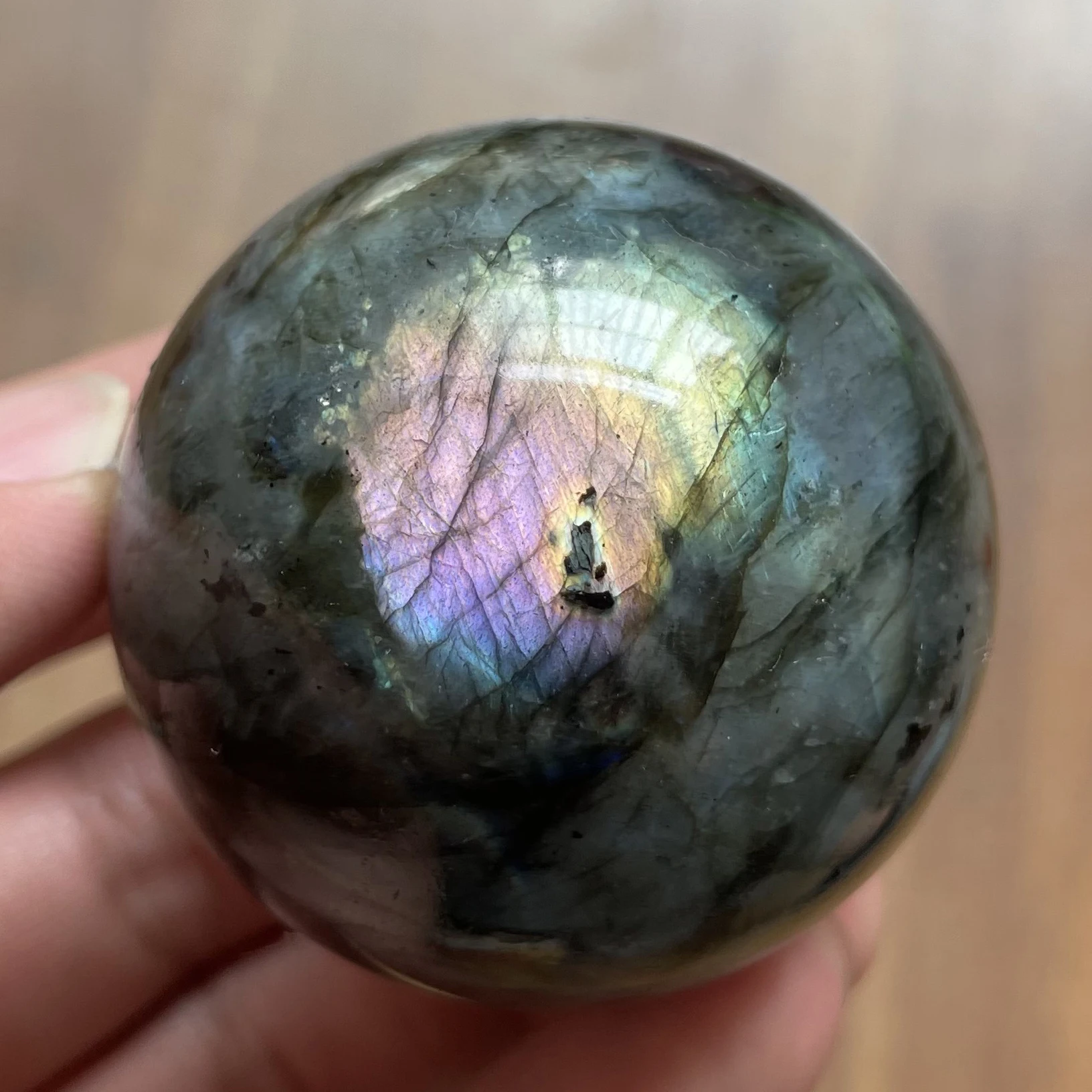 Natural Stone Labradorite Rock Polished Crystal Ball Quartz Sphere Moonstone Feng Shui Decoration Gift Reiki Healing