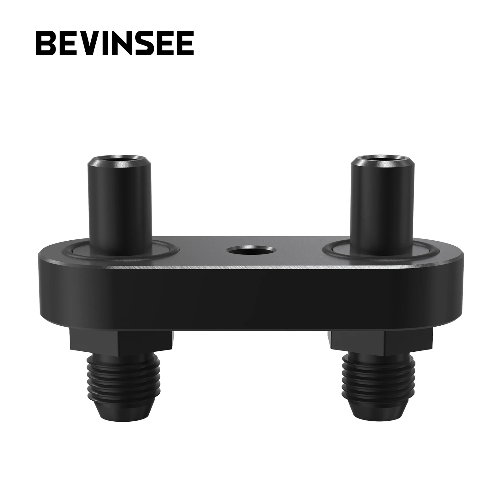 BEVINSEE 6AN Transmission Cooler Manifold Adapter for 6 8 Speed Automatic Transmissions for all 6L80E 6L90E 8L90E