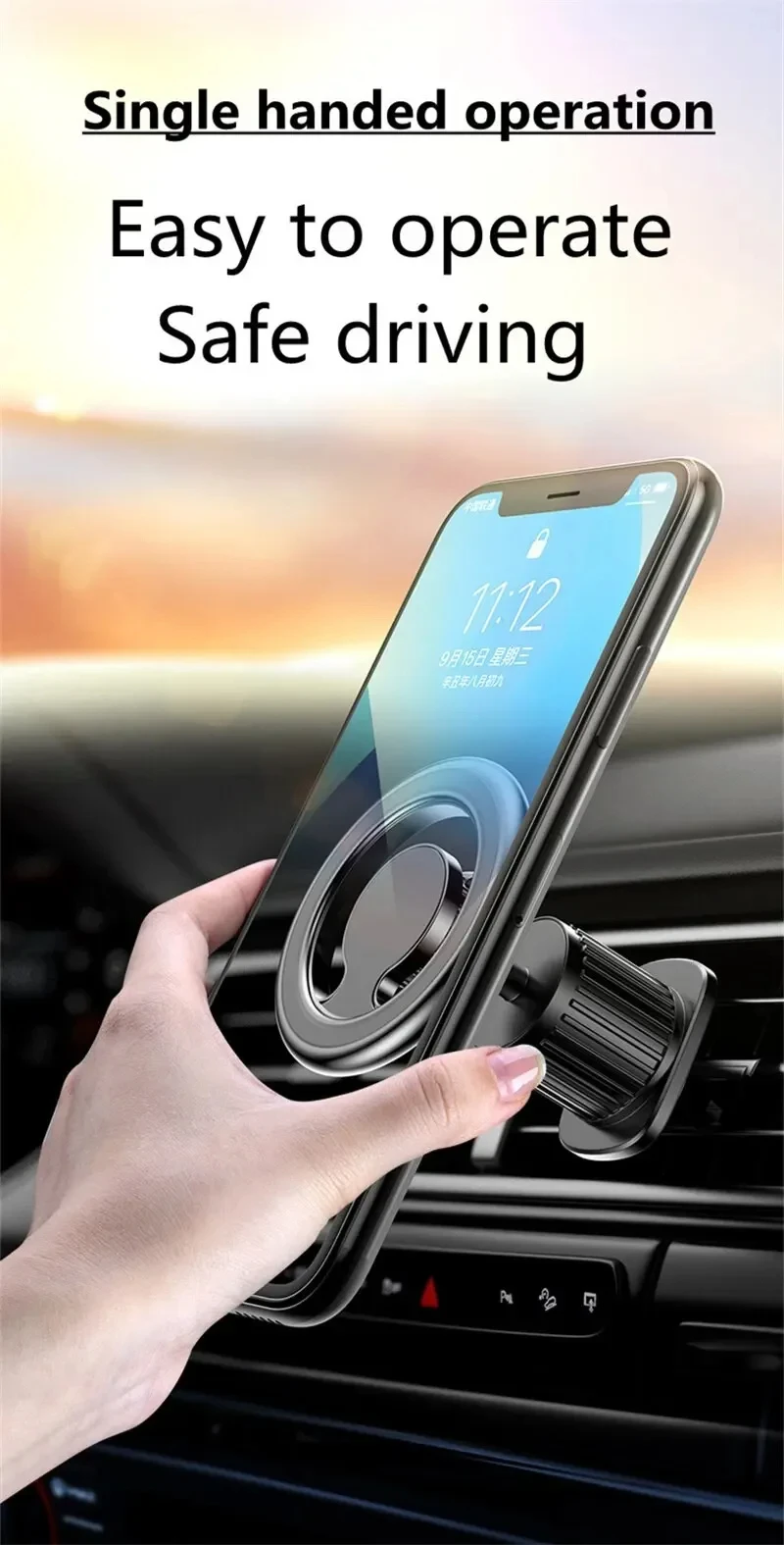 Magnetischer Autotelefonhalter, Ständer, Magnet, Autohalterung, unterstützt GPS-Mobilhalterung im Auto für Macsafe iPhone 15 14 13 12 Samsung Xiaomi – Detail 11