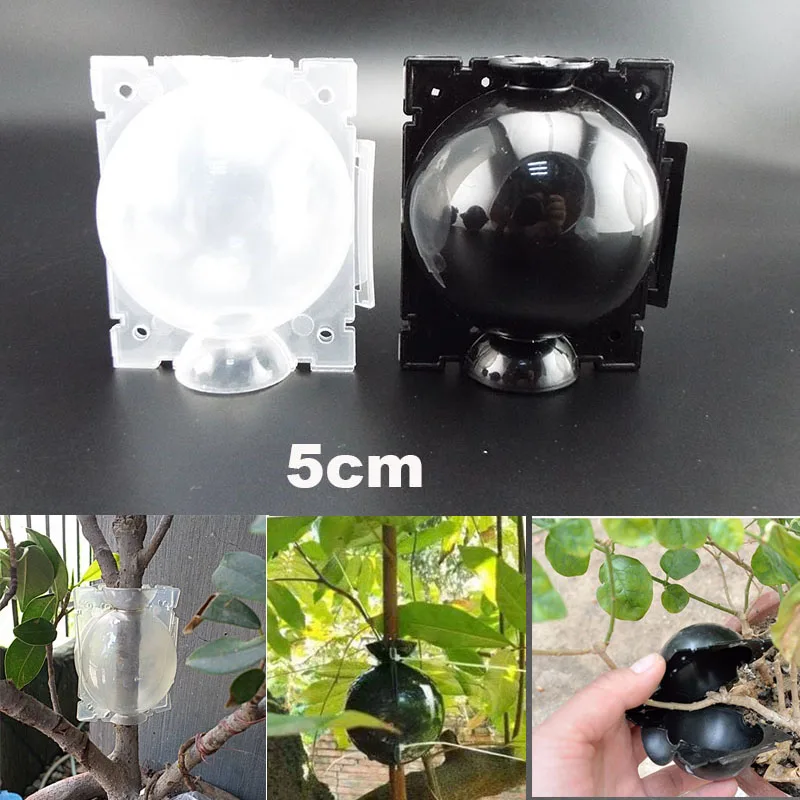 5pcs/Lot 5cm High Pressure Garden Plant Rooting Ball Root Growing Box Grafting Roots Grow Breeding Case