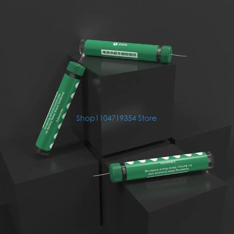 0XLD Soldering Wire for Mobile Phone Battery Metal Board 0.8mmx300cm Not Need Spots