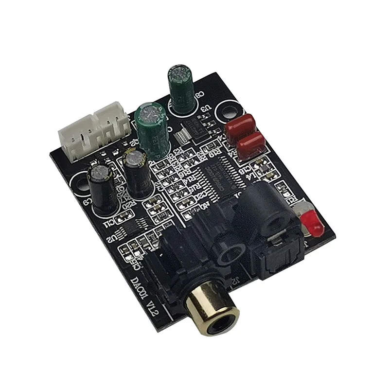 CS8416 CS4344 24บิต192K ไฟเบอร์ Coaxial DAC ถอดรหัสสเตอริโอเอาต์พุตเสียง