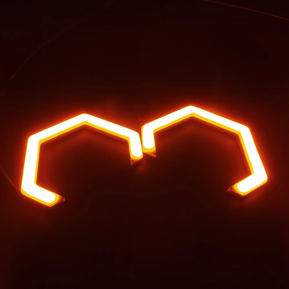 MISUN Wholesale Misun Auto RGBW LED Car Light Angel Eyes White/Yellow Halo Rings Sequential Lighting 60-86mm 12V New Condition