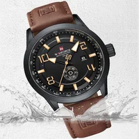 Nuevo NAVIFORCE, correa de PU a la moda, relojes de diseño de cuarzo resistente al agua para hombre, reloj de pulsera con calendario de lujo, reloj Masculino, regalos