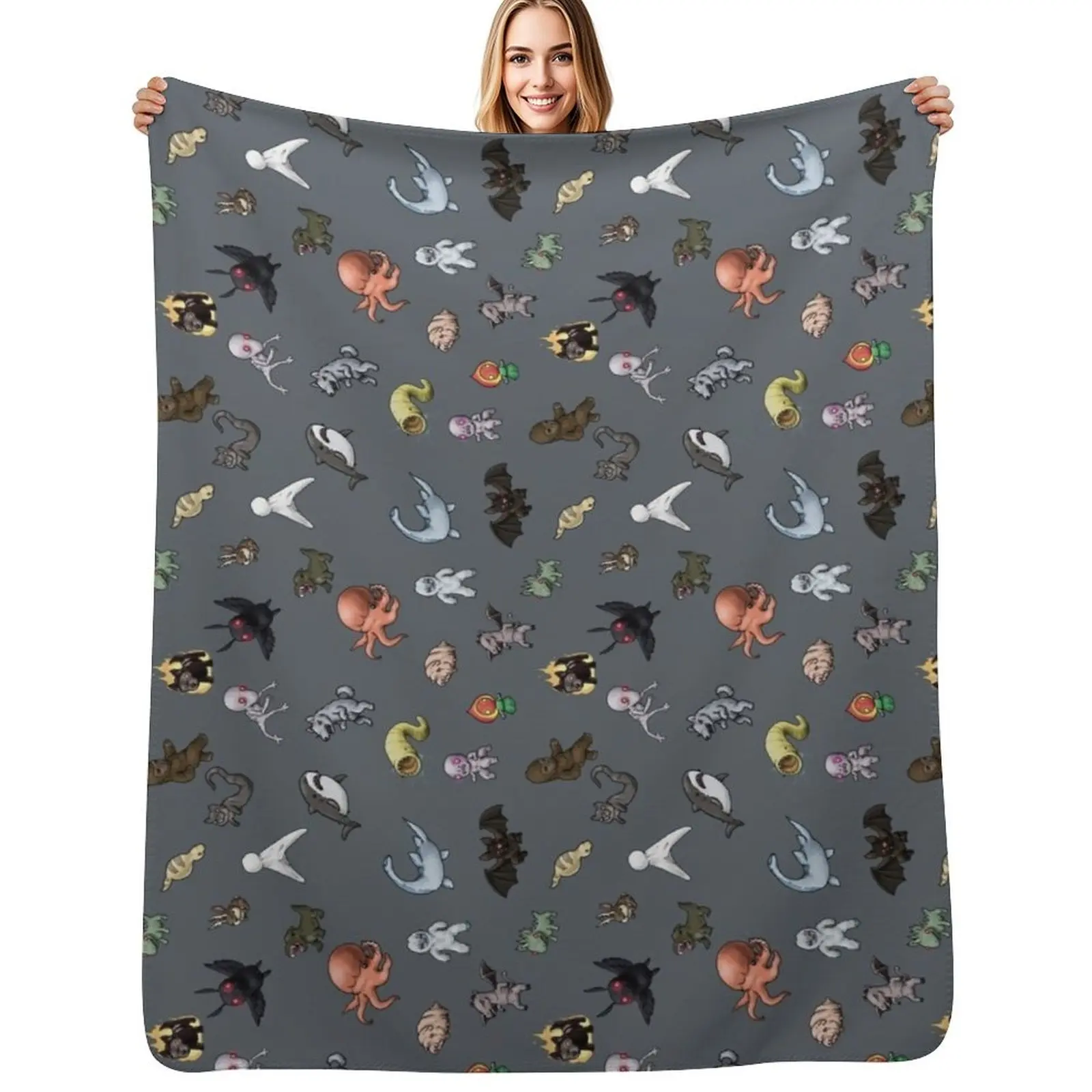 Cryptids! Throw Blanket Fluffy Cozy Throw Blanket for Home Decor
