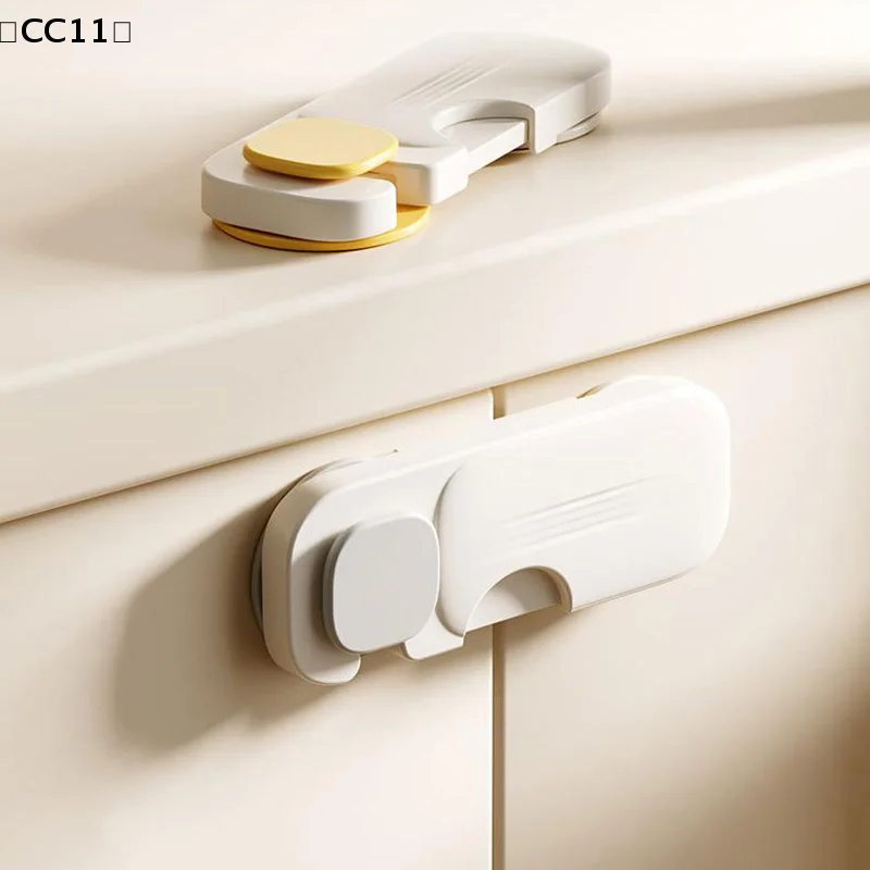 Baby Anti-Pinch Hand Cabinet Door Buckle Home Refrigerator Lock Multi-Function Drawer Locks For Kids Security Protection〔CC11〕 - view 2