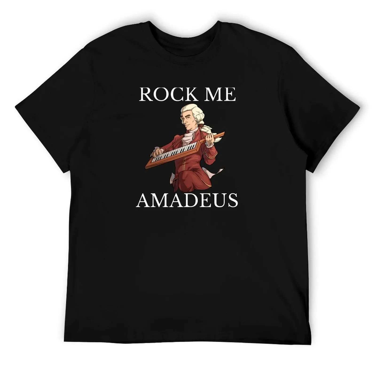 

Черная футболка Rock Me Amadeus, хлопковые футболки, мужские футболки из 100% хлопка, мужские футболки из 100% хлопка, повседневная футболка
