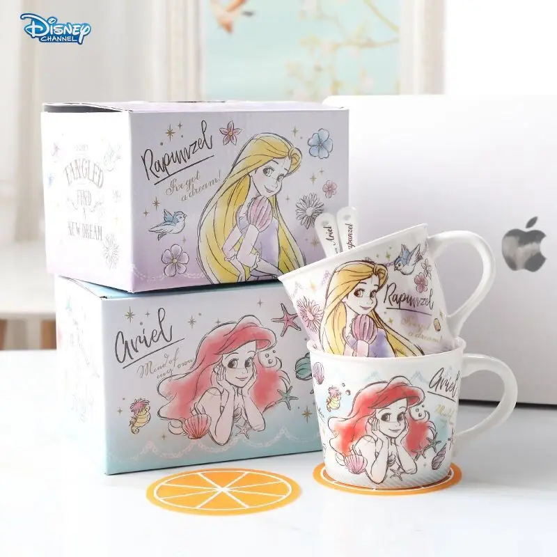 Disney Winnie the Pooh Stitch Mug Ceramic Mug with Spoon Cute Cartoon Home Coffee Mug Color Box Gift Giving Gift