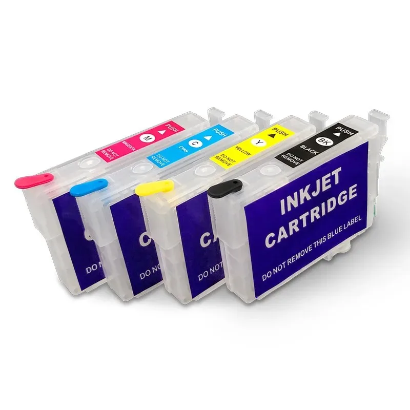4Colors T1631-T1634 Empty Refillable Ink Cartridge For Epson  WorkForce WF-2010 2510 WF2520 WF2530 2540 WF-2630 WF-2650 Printer