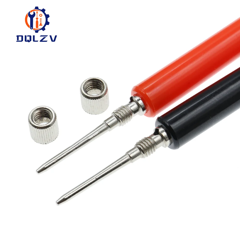 Multimeter Spring Test Probe Tip Insulated Test Hook Wire Connector Test Needles Electrical Test Probe Test Leads 128mm