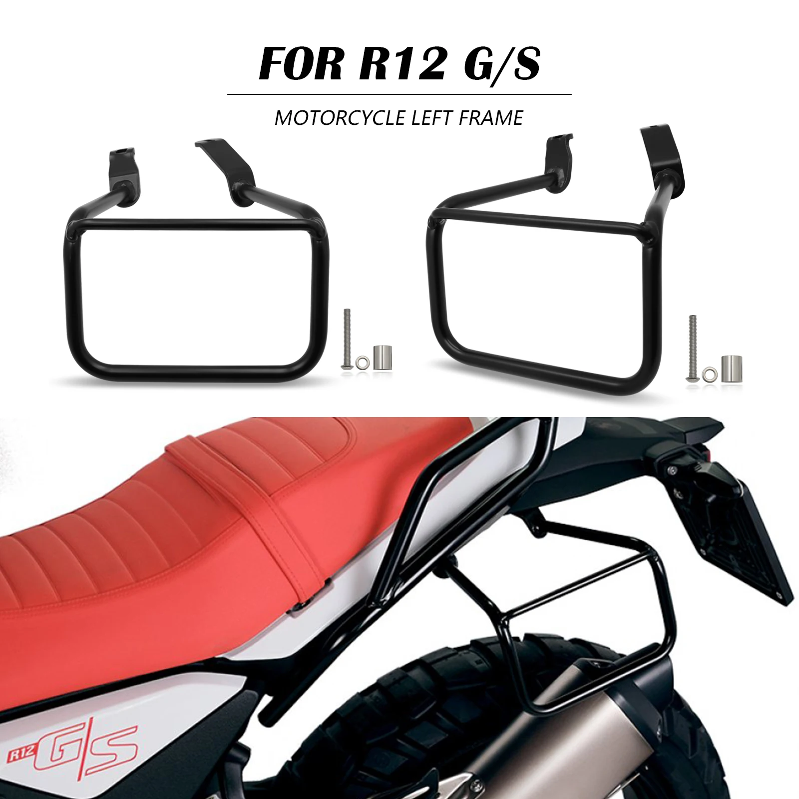

For R12 G/S R12GS R12 GS 2025 2026 Saddlebag Support Side Luggage Box Holder Storage Bags Luggage Carrier Left Rack Rear Bracket