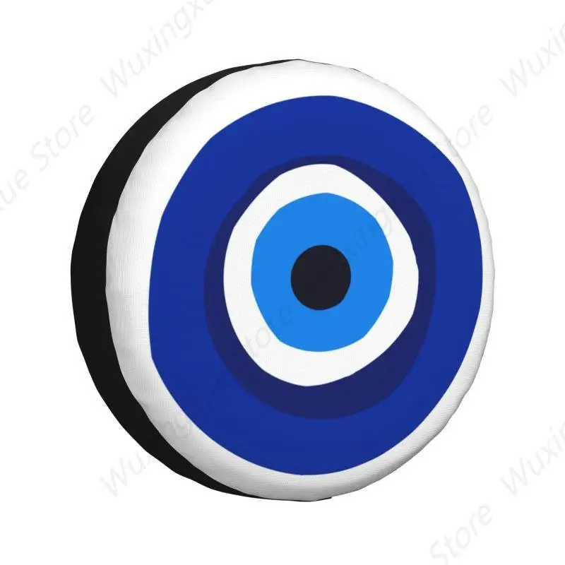 Greek Turkish Evil Eye Spare Wheel Cover for Jeep Honda 4WD SUV Custom Mediterranean Style Tire Protector 14