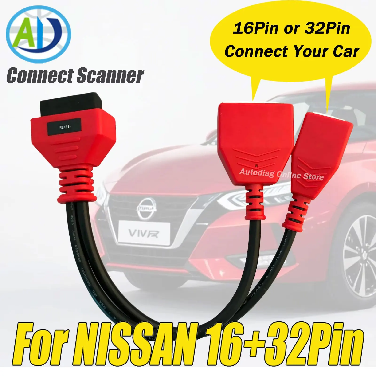 

OBD2 Adapter For Nissan/Renault/Dacia 16+32 Car OBDII Diagnostic Cable for Sylphy for Autel IM608/IM508/Lonsdor K518SE Scanner