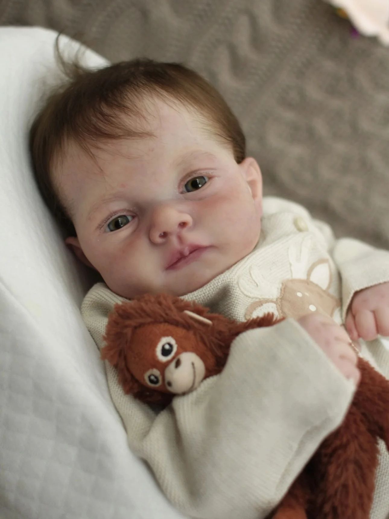 Cokela 20 بوصة/50 سنتيمتر دمية طفل حقيقي ريال لمسة ناعمة الطفل واقعية سيليكون تولد من جديد دمية طفل مع الشعر الاصطناعي المزروع يدويا