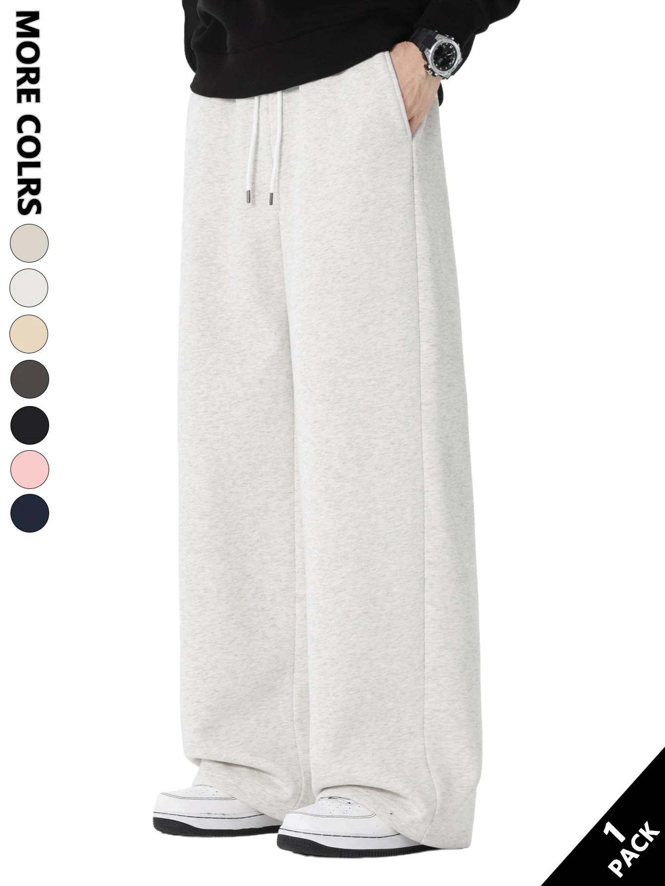 Men's Solid Color Casual Pants, Comfortable and Breathable, Straight-Leg for a Neat Look, Suitable for Daily Commuting, Casual Dates, Gatherings with Friends, Weekend Trips, Street Wear, and Short Trips