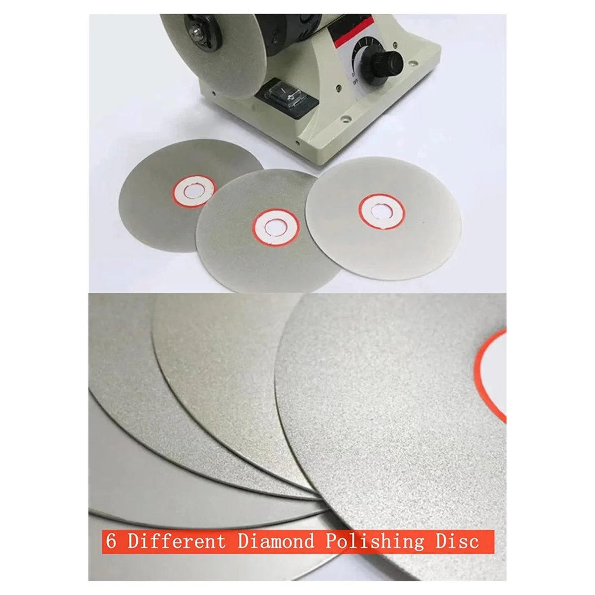 Diamond Polishing Disc Set 6 PCS, 6Inch Diamond Flat Lap 80/400/600/800/1500/3000 Grit Wheel Lapping Grinding Disc Tool-WorthOwn