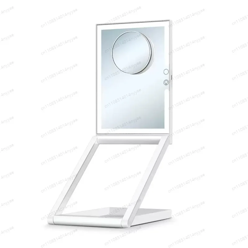LED Vanity Makeup Mirror with Touch Control Flexible Foldable Desk 10x Makeup Mirror Lighting Dressing Makeup Lamp Gift