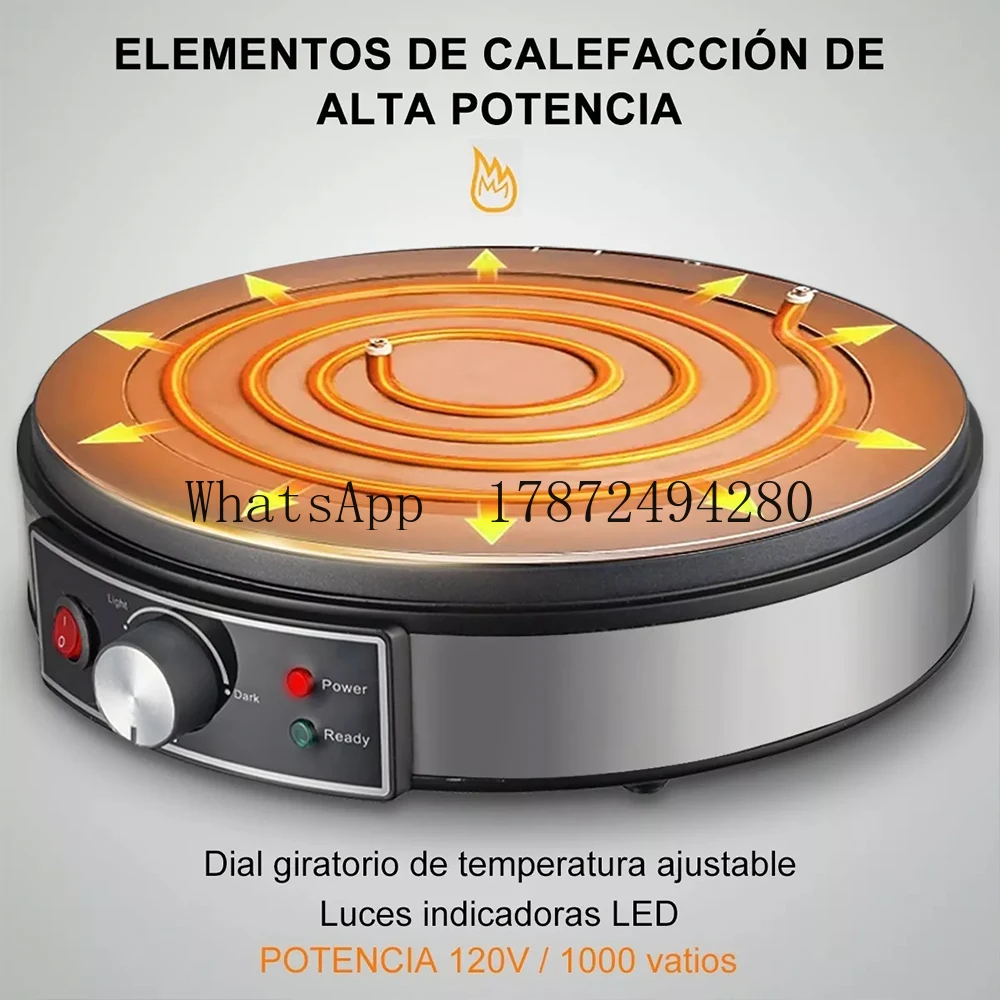 Electric Crepe Maker Machine Pancake Machine With Non-stick Griddle Batter Spreader Crepes Maker 1000W Kitchen Cooking Tools