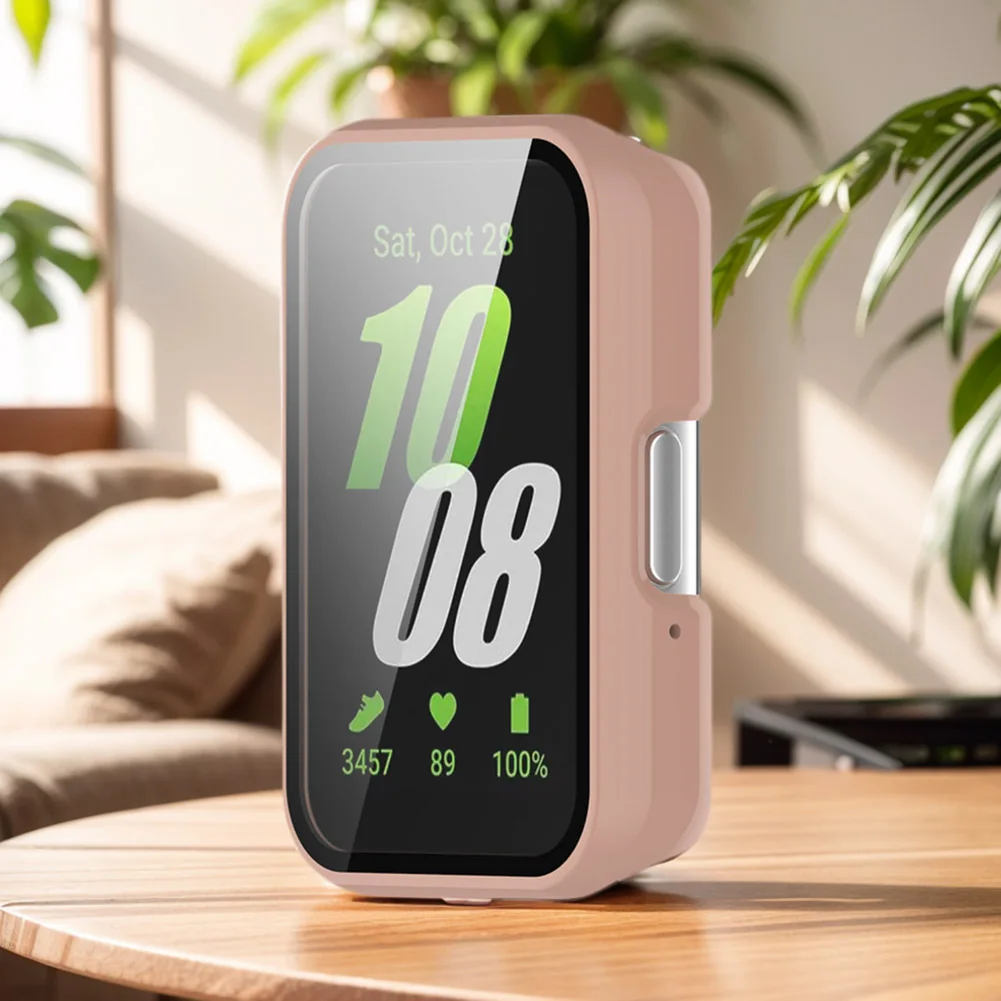 Funda para reloj de PC, funda protectora para reloj inteligente con vidrio templado, a prueba de polvo y antiarañazos para Samsung Galaxy Fit 3