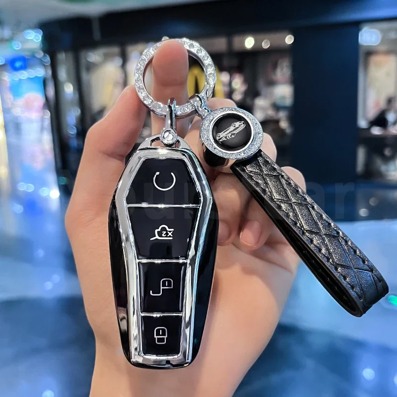 TPU Car Key Case Cover Protector Auto Shell Fob Holder for BYD Han Ev Tang Dm Qin PLUS Song Pro MAX Yuan Dolphin Buckle