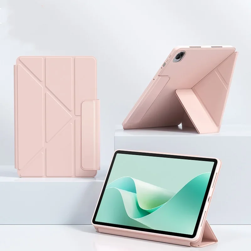 For OPPO Pad Mini 2026 Case OPD2515 Multi-Folding PU Leather Protective TPU Shell For OPPO Pad Mini 8.8 Tablet Cover Coque