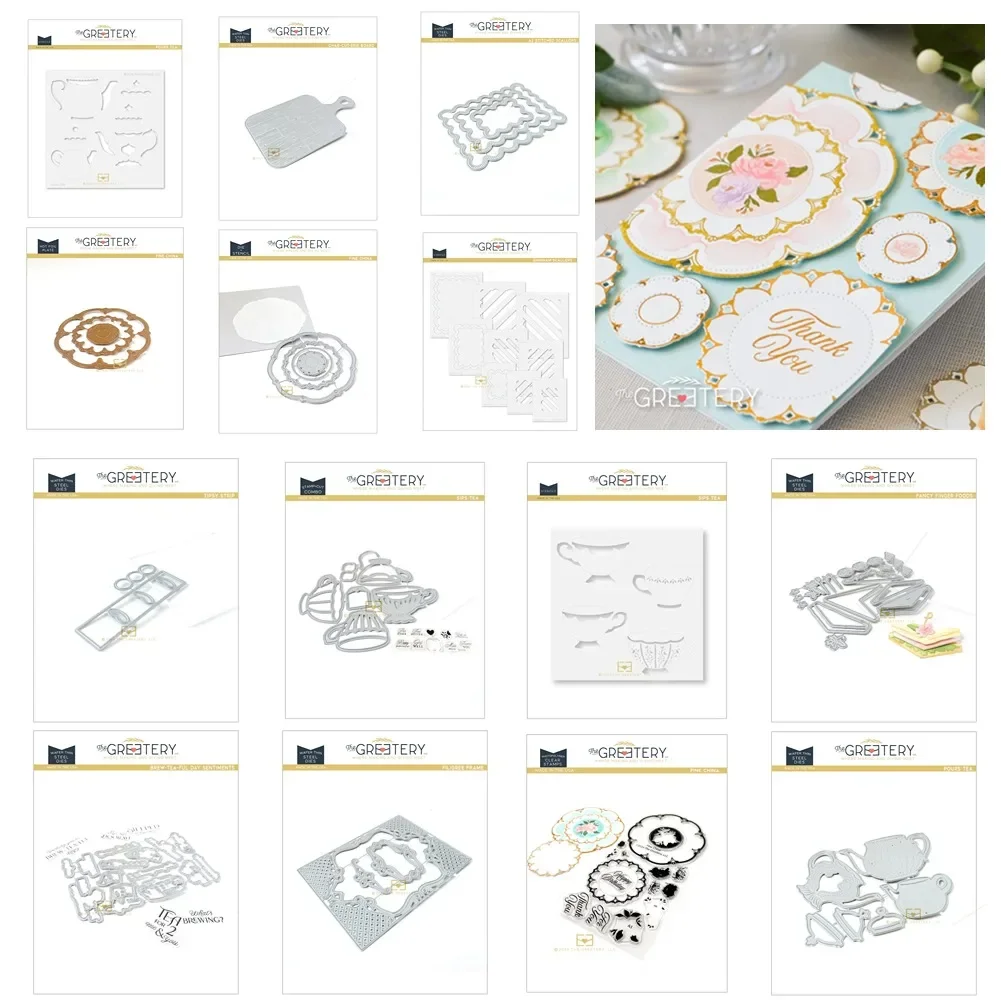 Large Lemon Backgarden Tea Cutting Dies Stamps Stencil Scrapbook Diary Decoration Stencil Embossing Template DIY Greeting Card