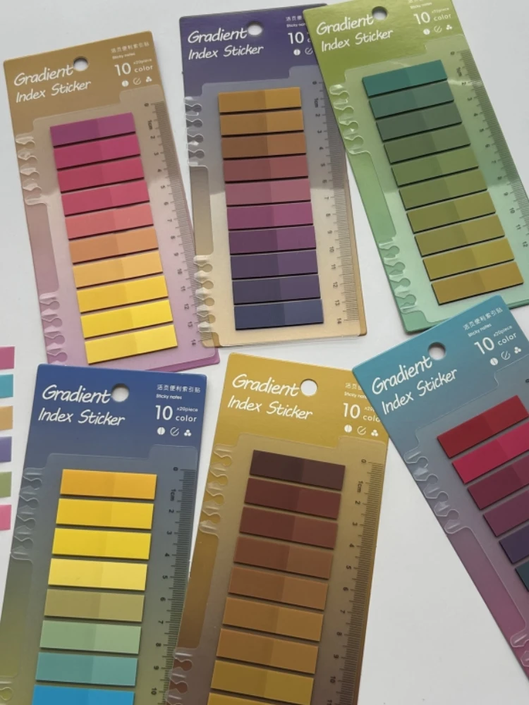 200 feuilles Notes autocollantes transparentes livres d'annotation auto-adhésifs bloc-Notes signets onglets mémo posté bloc-Notes Index papeterie