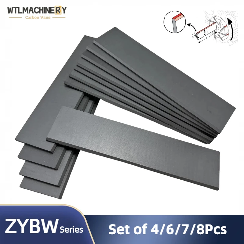 

1 Set ZYBW Series Carbon Vane Graphite Vanes Carbon Sheet For Vacuum Pump Air Pump Blades (Model-Size-Quantities) unit:mm