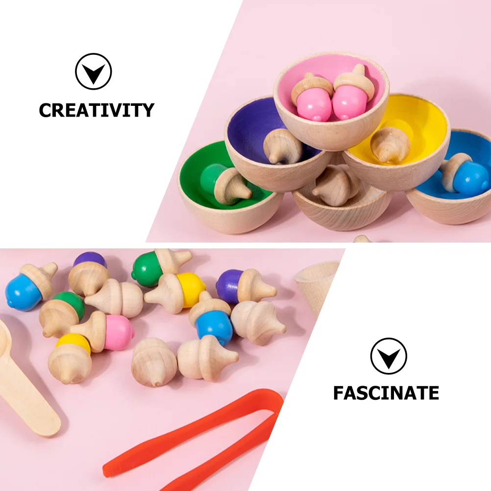 Gyroscope Classification des couleurs tri Gyroscope jouet cognitif éducatif enfants sport Intelligence en bois