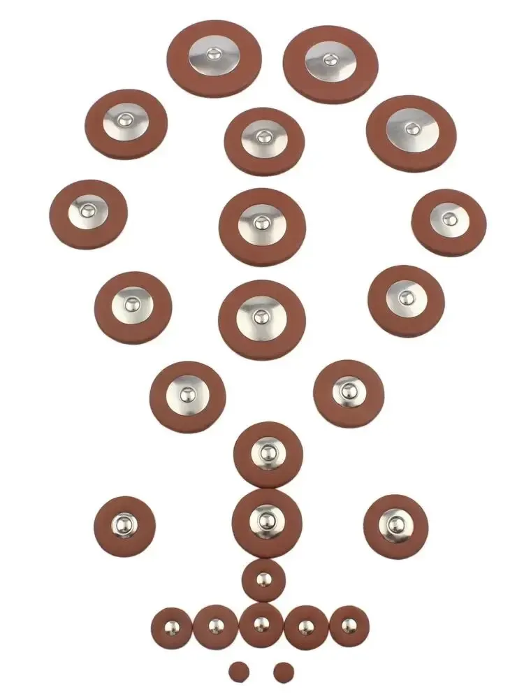 Coussinets de Saxophone bouton universel coussinets en cuir accessoires d'instruments à vent pour Tenor Alto Soprano Sax pièce d'instrument de musique