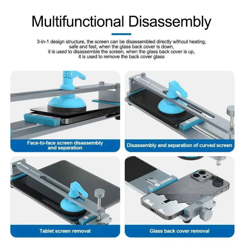 SUNSHINE SS-601G Plus Heating-free Quick Removal Fixture Large Screen Separation for Tablet Mobile Phone Disassembly Splitter
