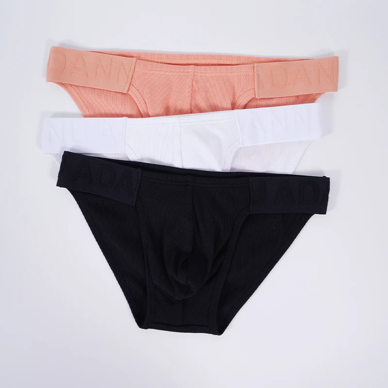 1/3Pcs Cotton Sexy Man's Underwear Briefs Low Waist Men Briefs Underpants Large Crotch Pouch Panties Slip Bikini Jockstrap Brief view 3