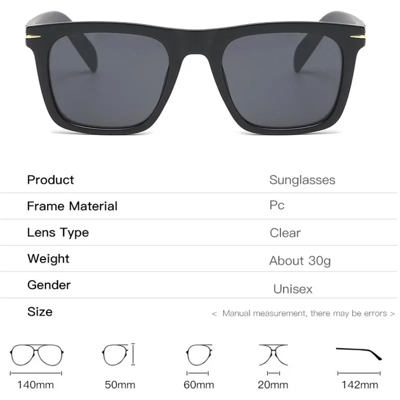 Vintage Square Sunglasses Men Anti-Blue Light Glasses Fashion Gradient Driving Shades Leopard Black Brand Oculos image 5