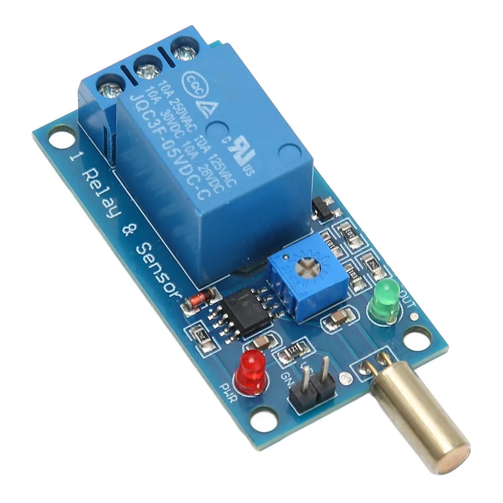 SW‑520 Tilt Sensor Module 90 Degree Blue Wiring Terminal Angle Relay Alarm Board 5V 1 Channel Output Tilt Angle Sensor